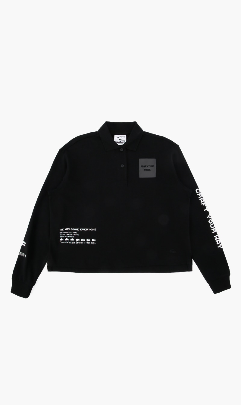 

Lacoste Black Oversize Fit Polo for Women | The Deal Outlet