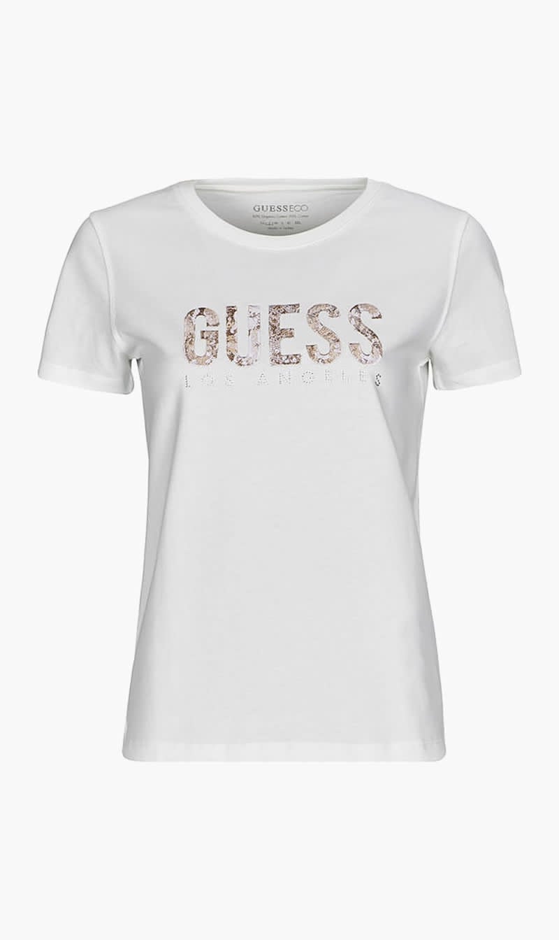 Guess White Logo T-shirt for Women