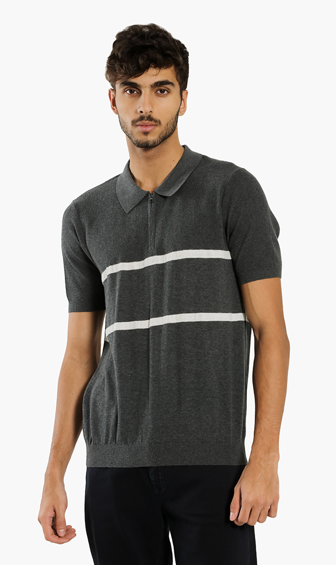 

Zipped Polo Shirt