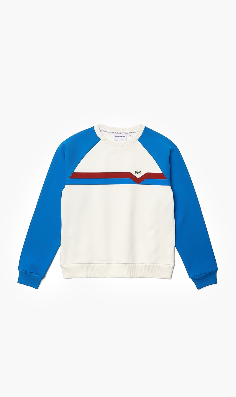 

Lacoste White Colorblock Organic Sweatshirt for Women | The Deal Outlet