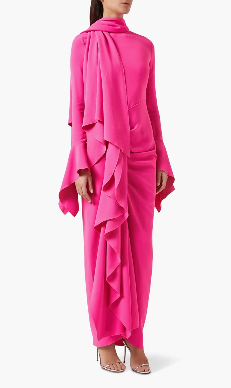 

Solace London Pink Nella Maxi Dress for Women | The Deal Outlet