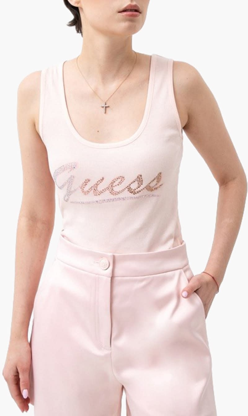 

Guess Pink Halterneck Tank Top for Women | The Deal Outlet