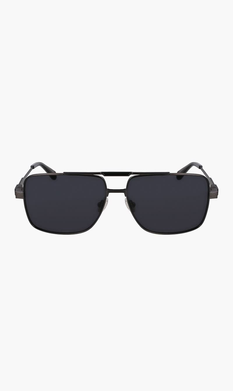 Ferragamo Black Pilot Sunglasses for Men