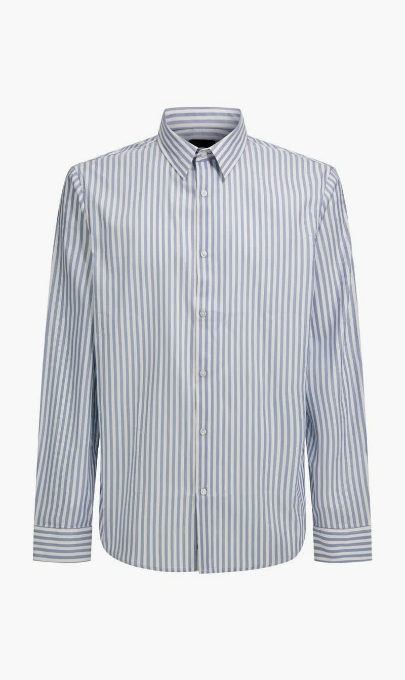 

Guess Blue Joe It Collar Notche - Double Face Striped Popeline for Men | The Deal Outlet