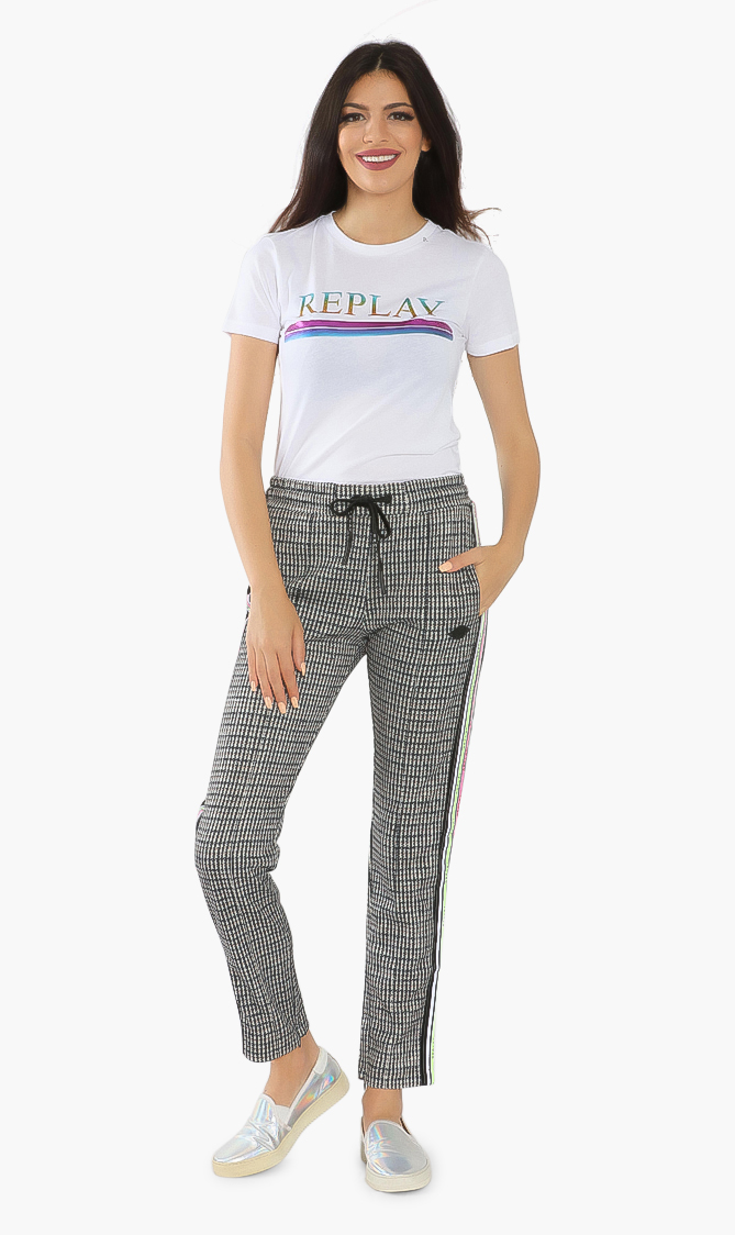 

Houndstooth Jogger Pants, Black