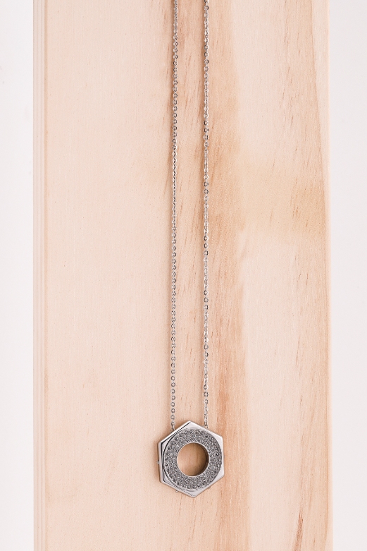 

SWAROVSKI Bolt Pave Hexagon Rose Gold Pendant Necklace