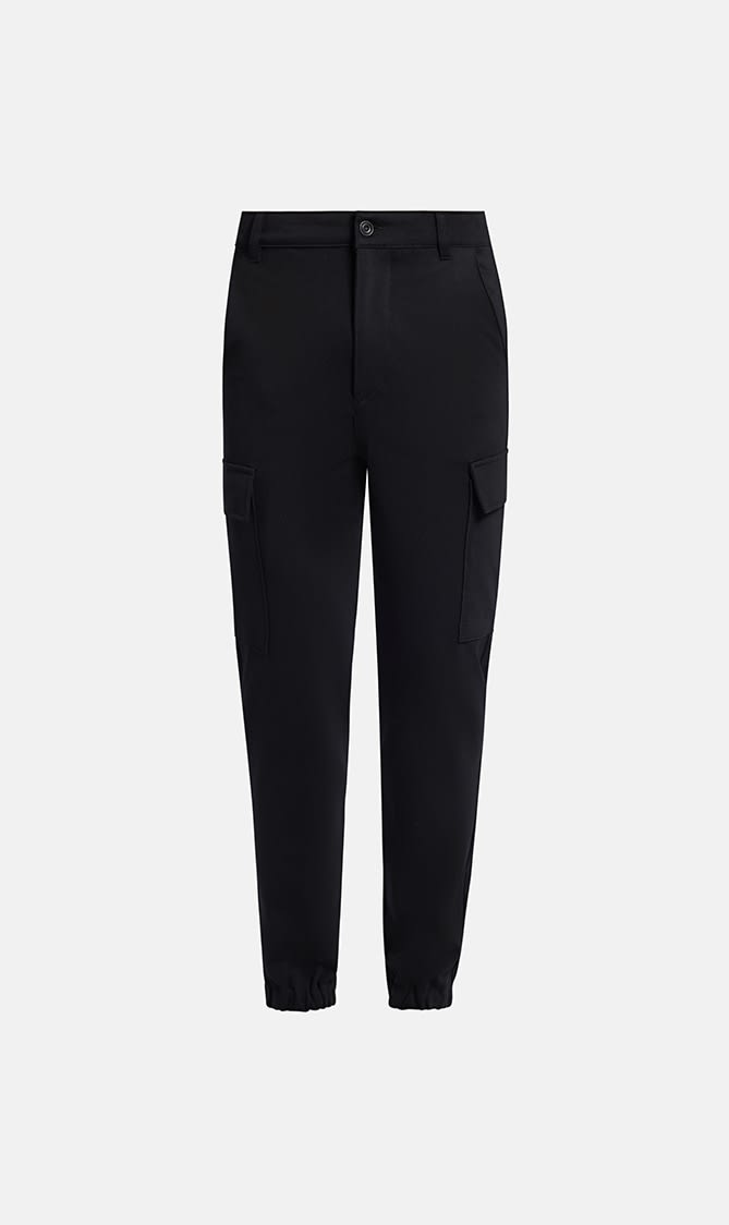 

7 for All Mankind Black Cargo Chino Double Knit Black for Men | The Deal Outlet