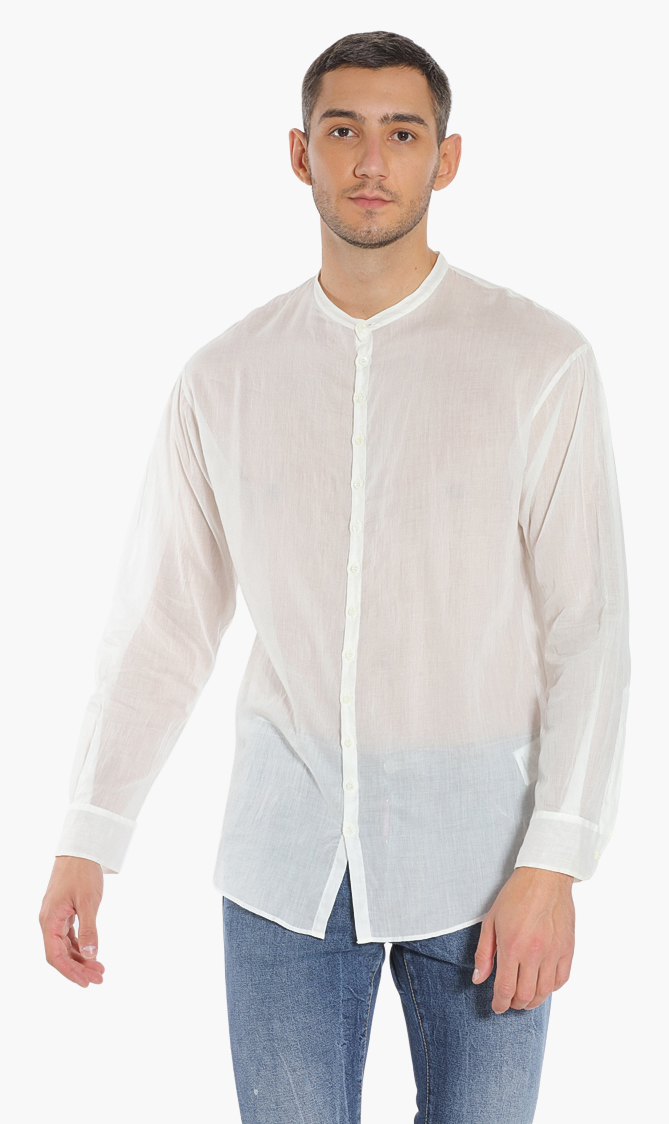 Dsquared2 Cotton Voile Dropped Military Shirt