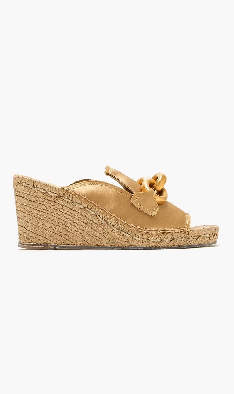 Pedro Garcia Beige Oliveta Wedge Mules for Women