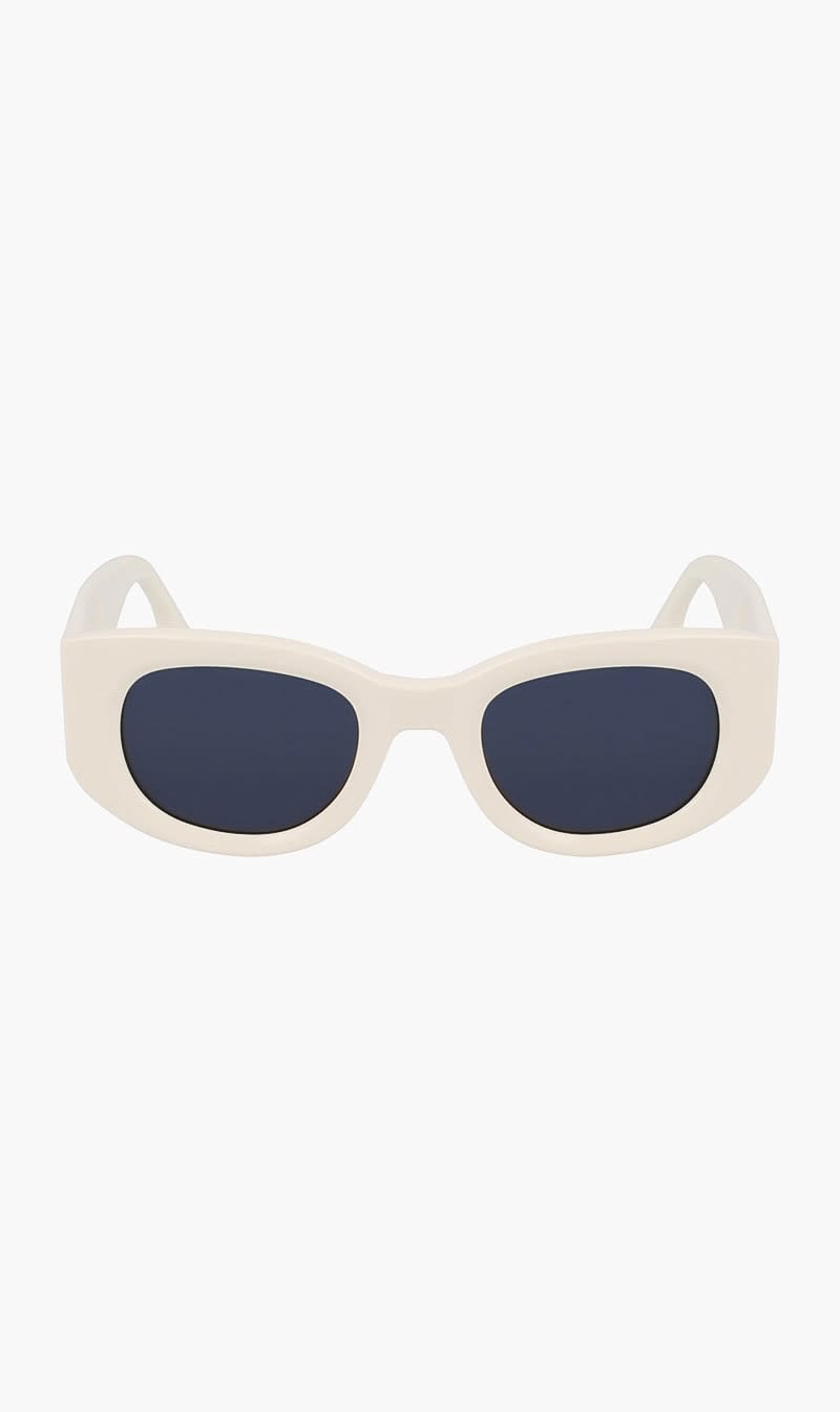 White Victoria Beckham Brown Oval Sunglasses for Women