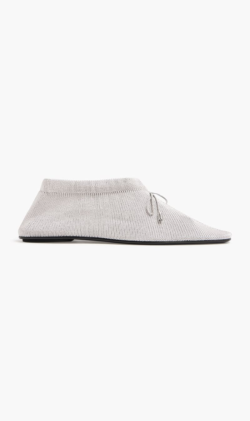 

Toteme Silver The Knitted Ballerinas for Women | The Deal Outlet