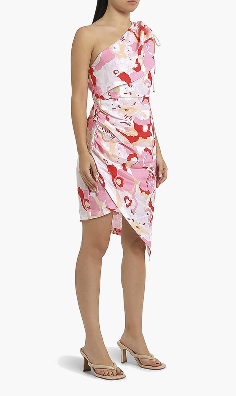 

Off-shoulder Floral Dress, Multi-color