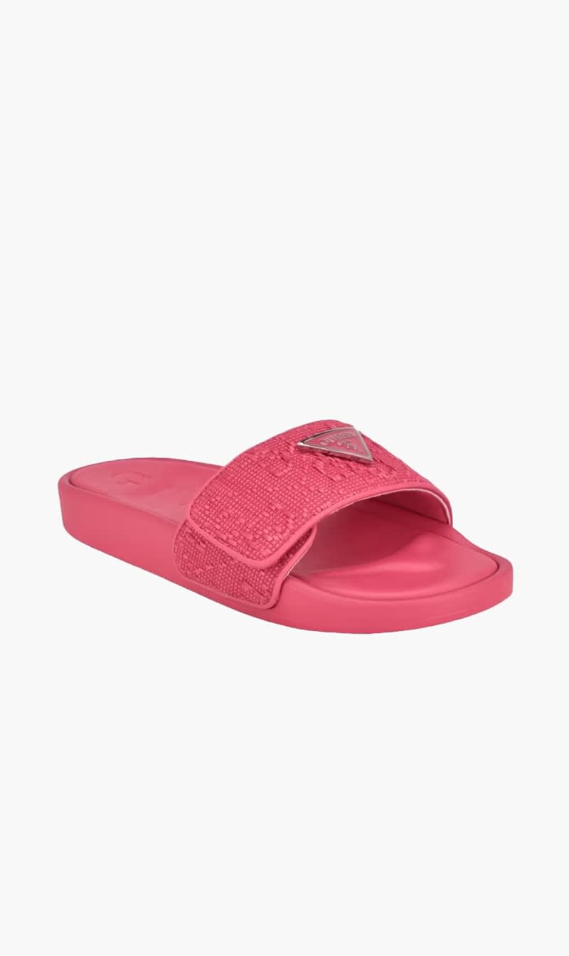 

Guess Pink Callena Pool Slides for Women | The Deal Outlet