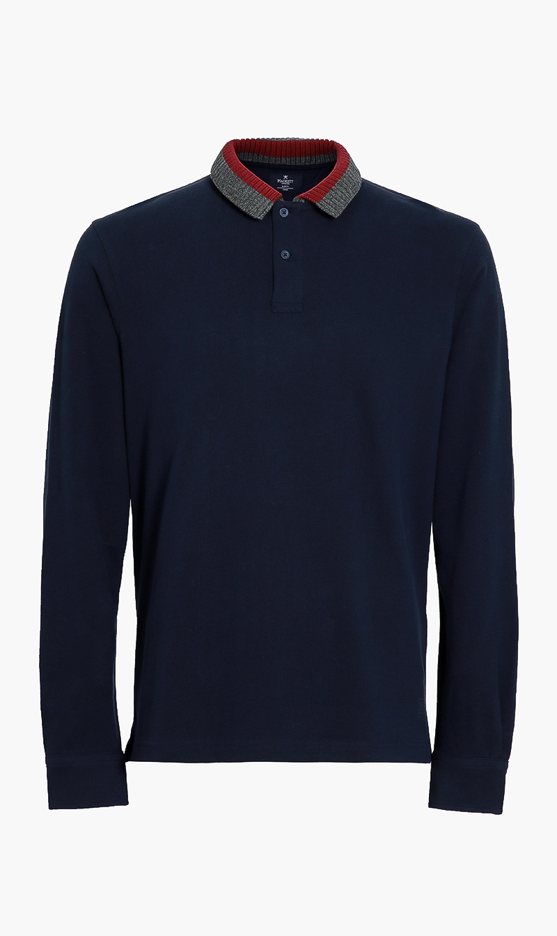 

Long Sleeves Polo, Blue