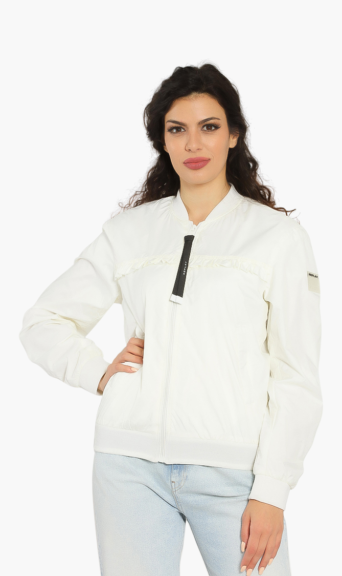 

Replay Ruffled Trim Jacket