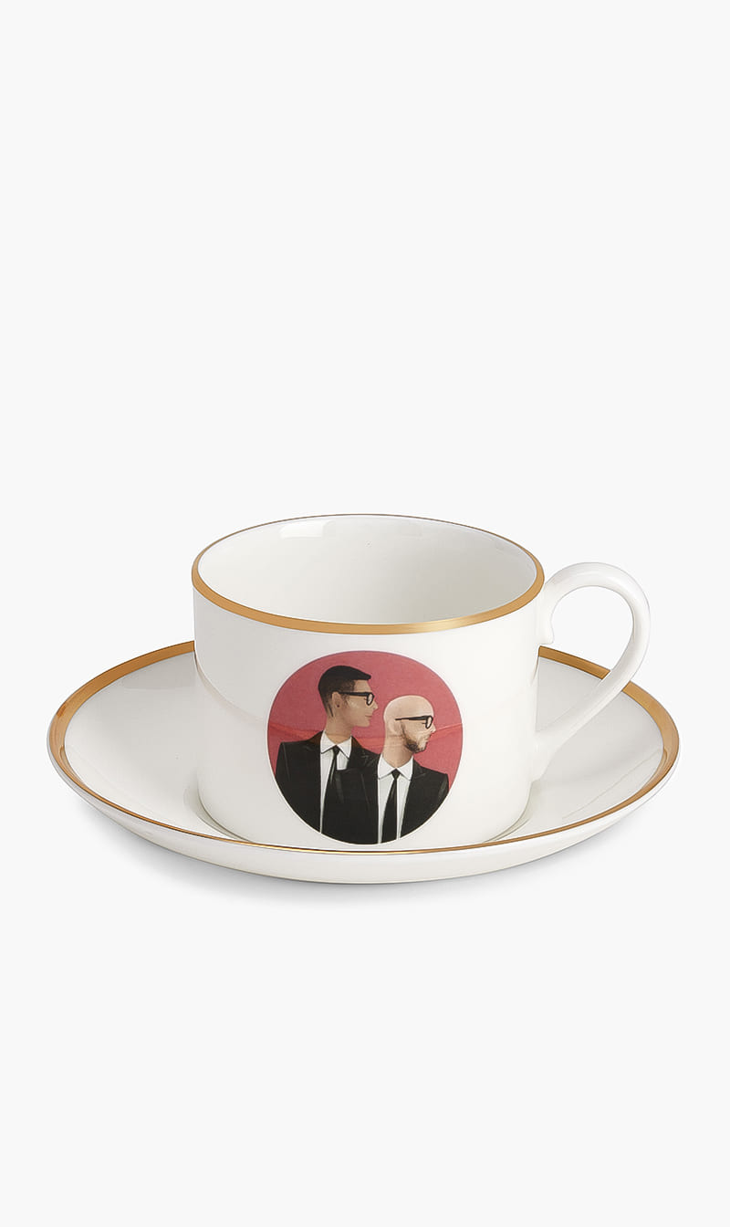 

Who Icons Red D&g Tea Cup & Saucer | The Deal Outlet