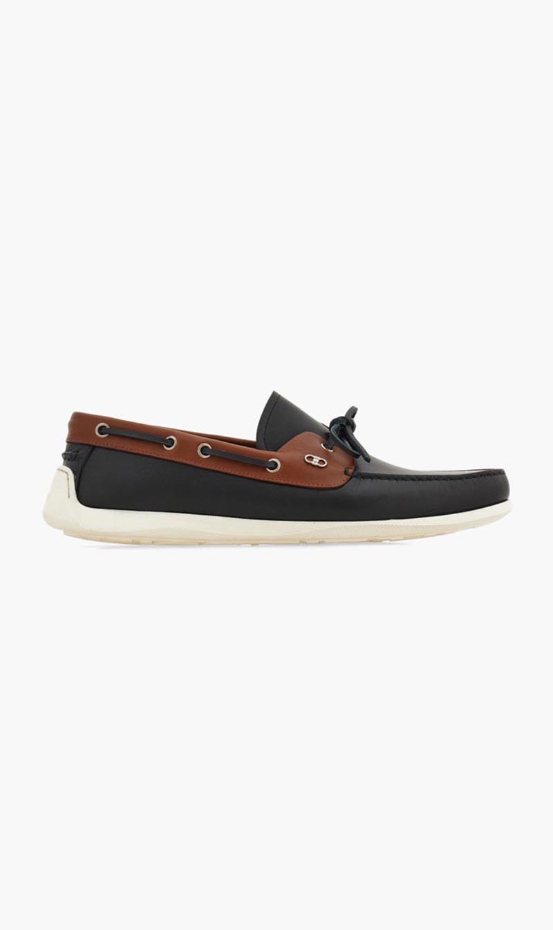 Ferragamo Black Ornament Slip On for Men