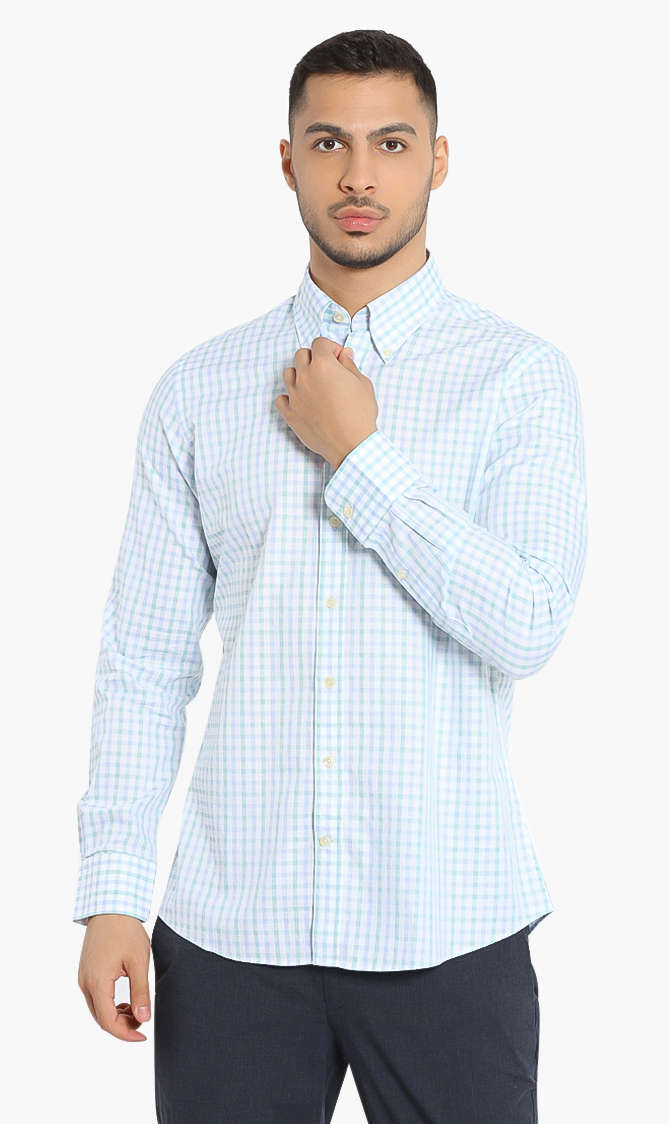 

Hackett London Text Two Tone Gingham Classic Fit Shirt