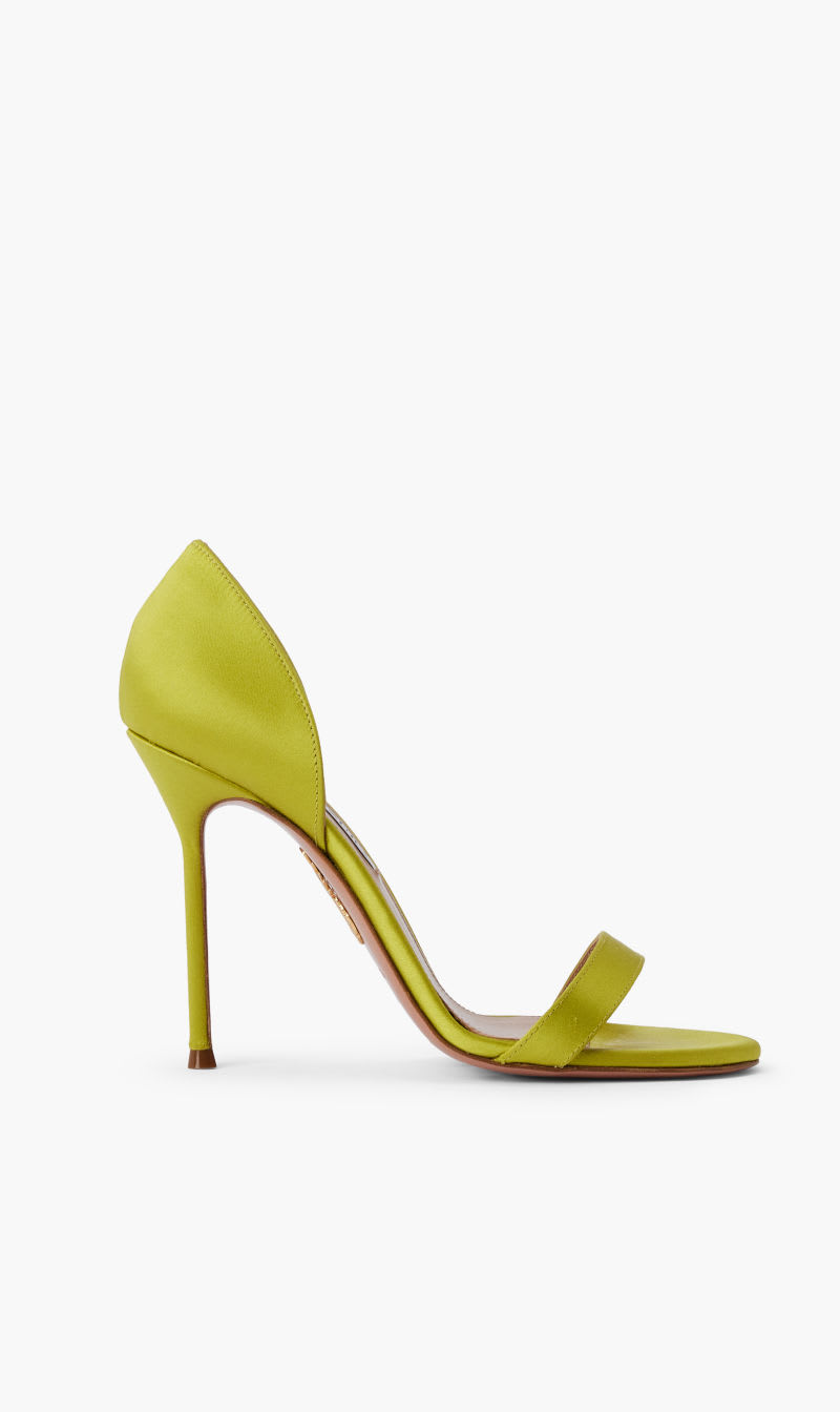 

Aquazzura Firenze Yellow Uptown Sandal 105 for Women | The Deal Outlet
