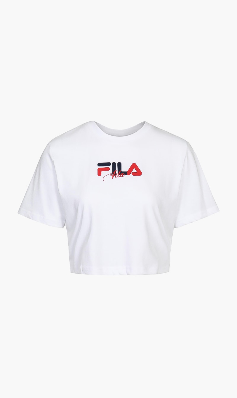

Fila White Murray Crew Neck Tshirt for Women | The Deal Outlet