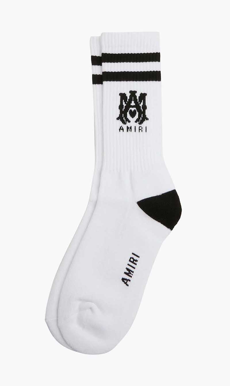 

Amiri White Ribbed M.a. Socks for Men | The Deal Outlet