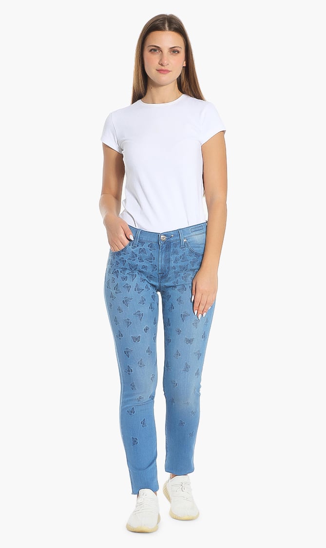 

Kimberly Slim Butterfly Jeans, Blue