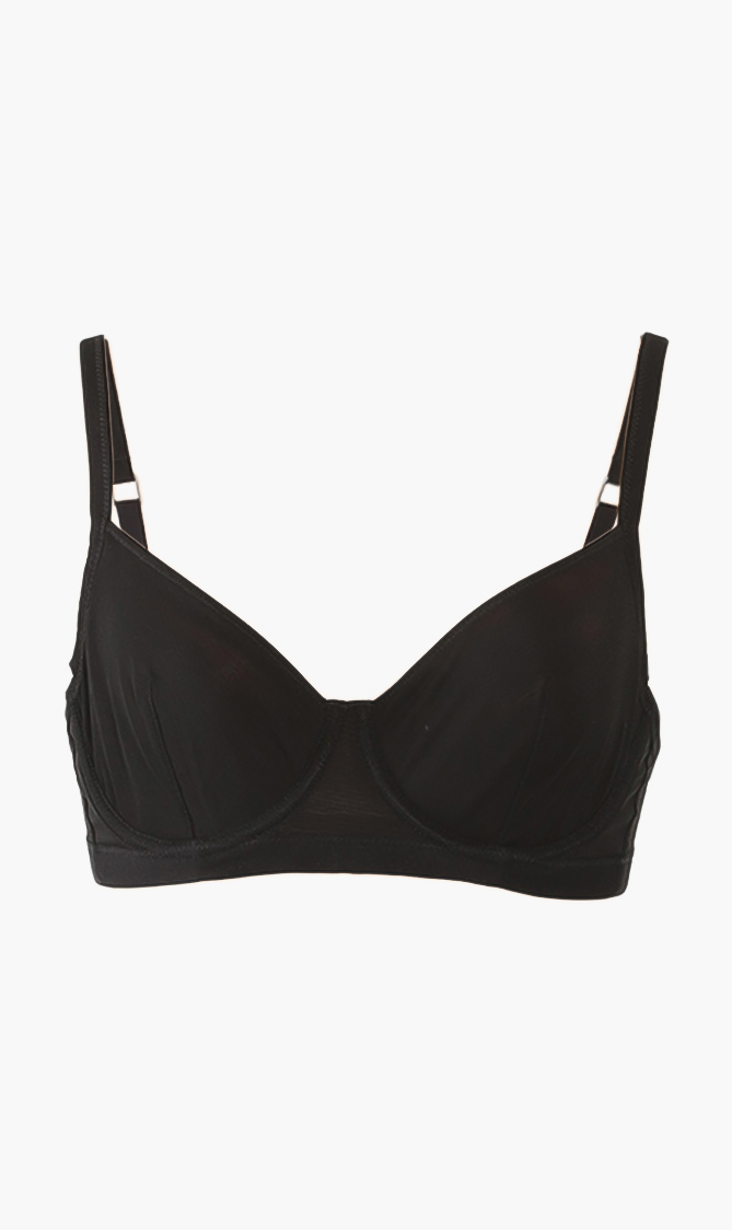 

Mesh Underwire Bra, Black
