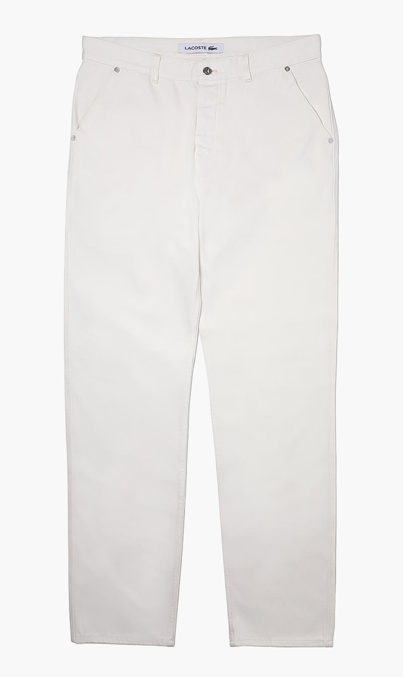 

Belted Zip Closure Trousers, White