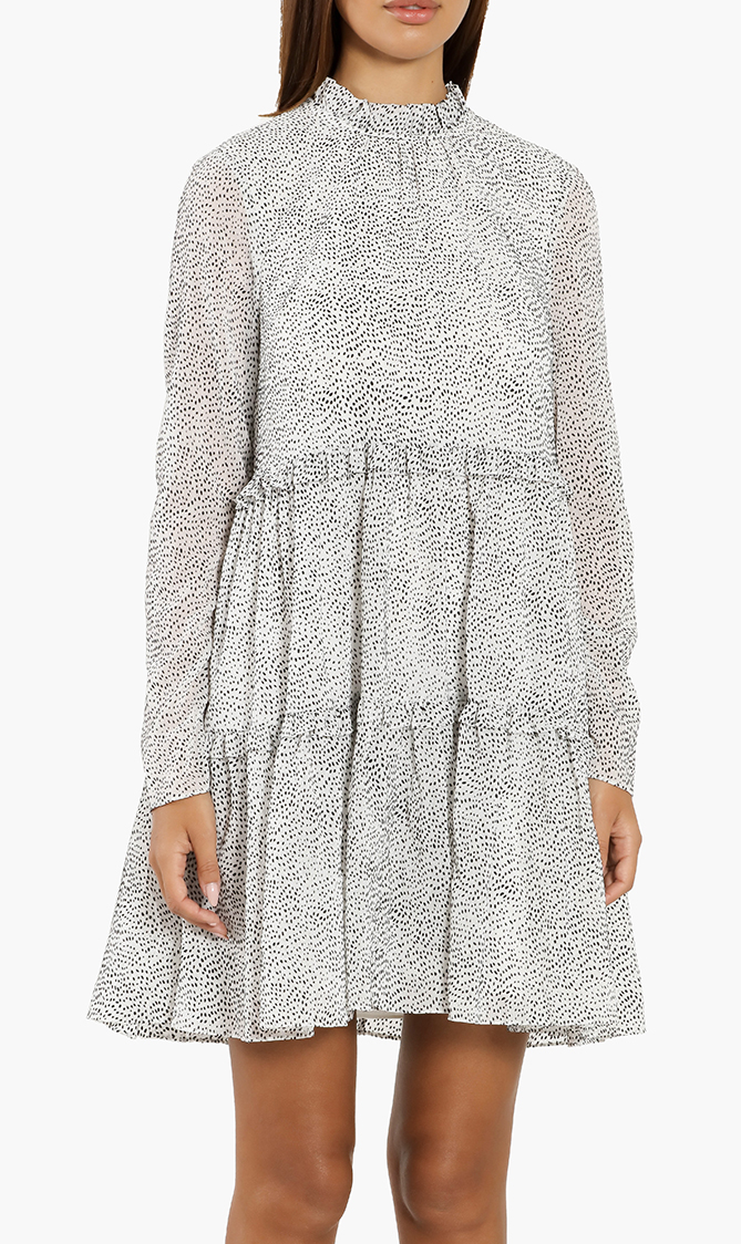

Phenia Spot Flock Mini Dress