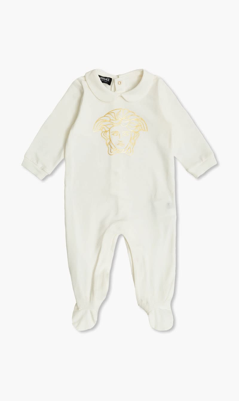 

Versace Multi-color Bodysuit With Feet Jersey + Medusa Print | The Deal Outlet