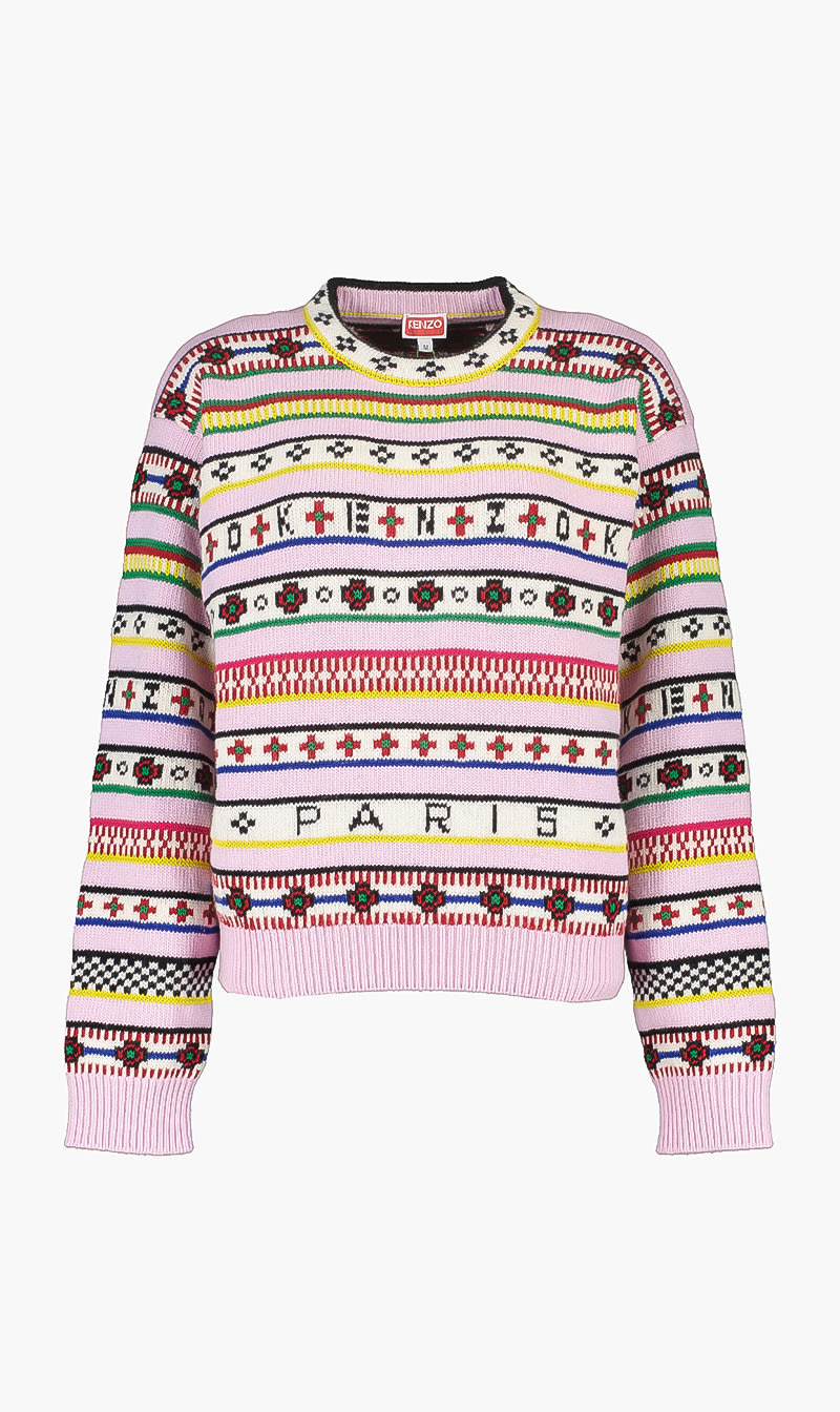 

Jacquard Regular Jumper, Pink