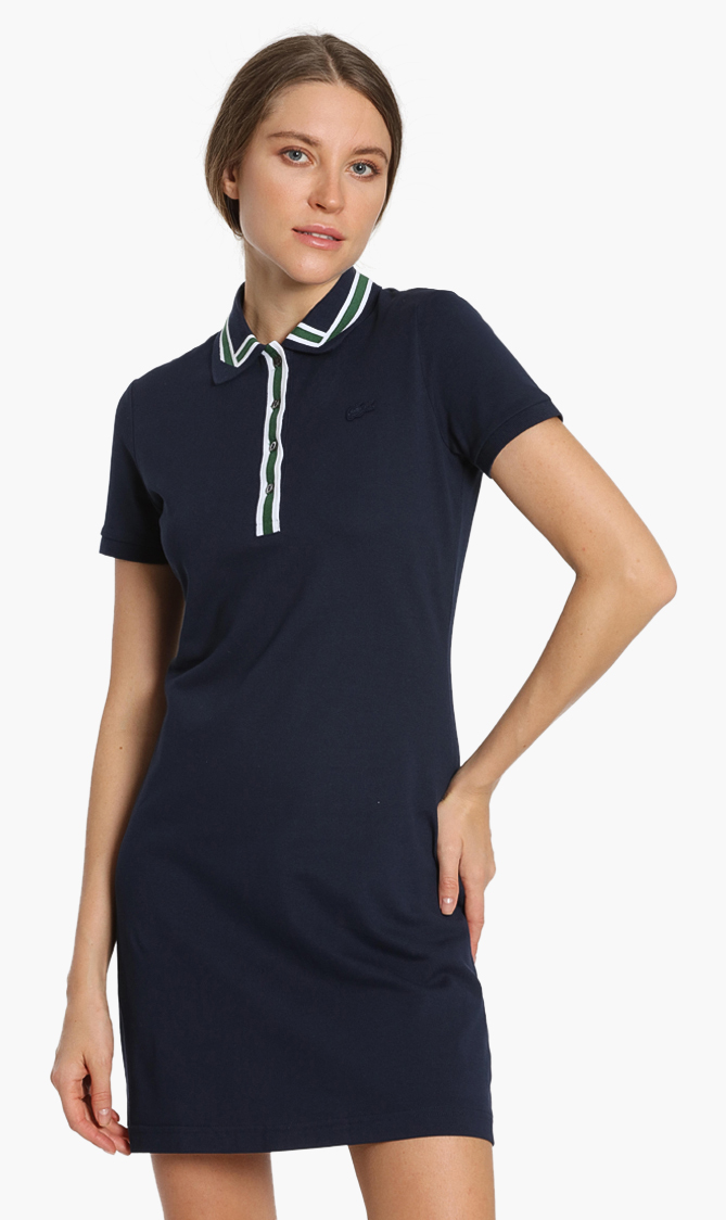 

Lacoste Contrast Stretch Cotton Polo Dress
