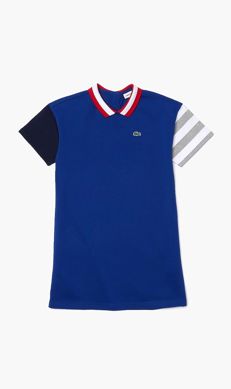 

Lacoste collared short sleeves dress | the deal outlet, Blue