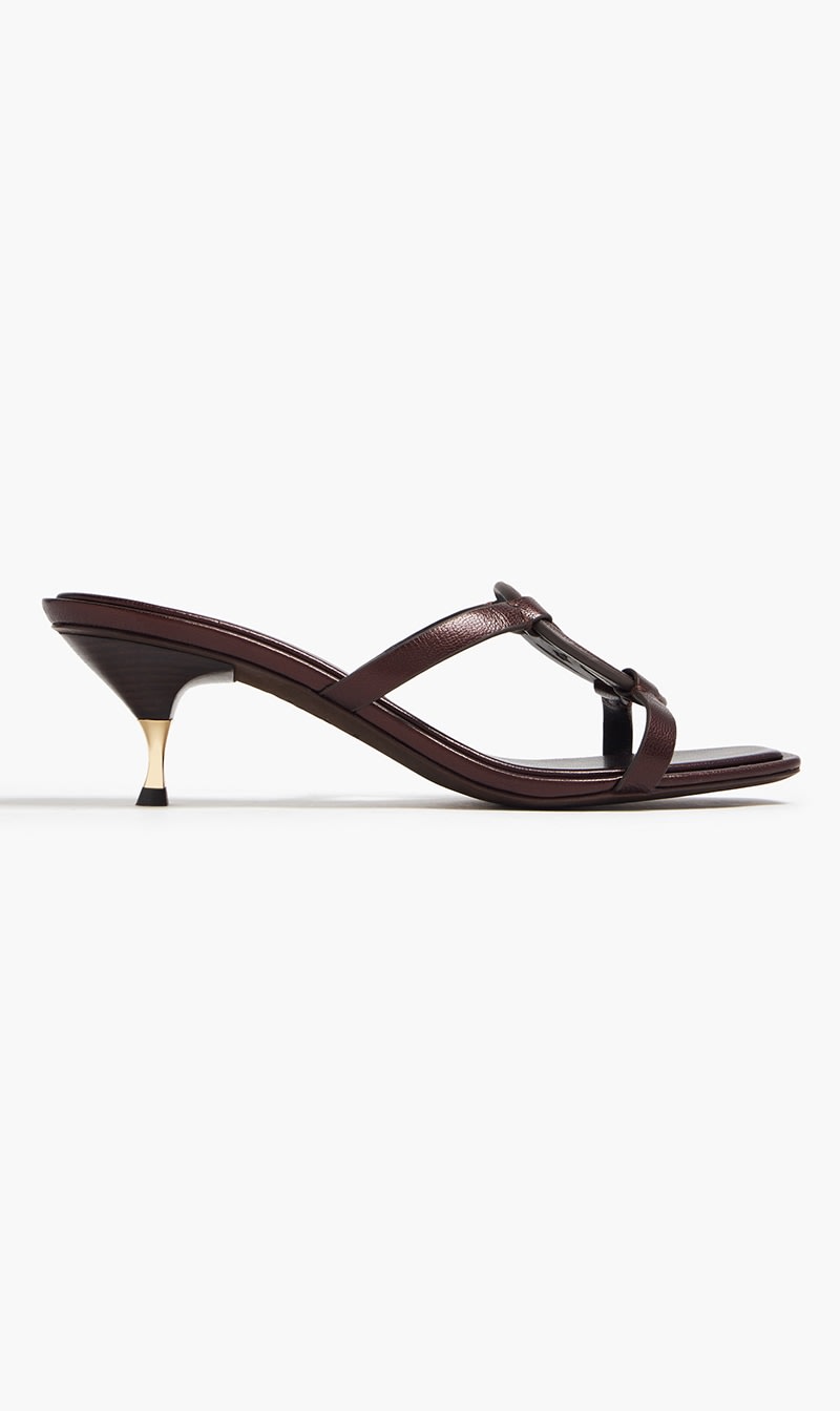 

Tory Burch Brown Miller Bombe Sandals for Women | The Deal Outlet
