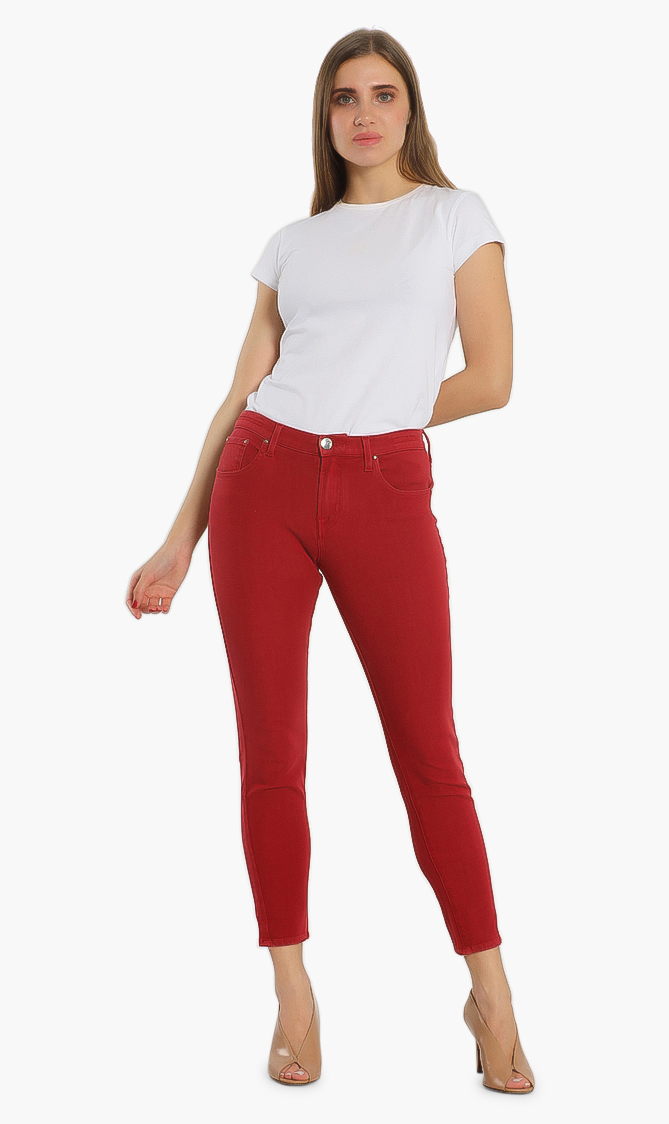 

Kimberly Crop Jeans, Red