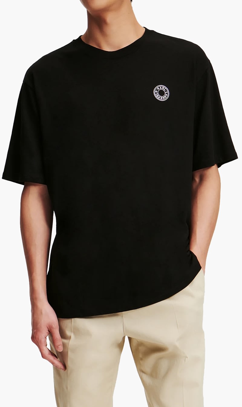

Karl Lagerfeld Black Small Circle Logo T-shirt for Men | The Deal Outlet