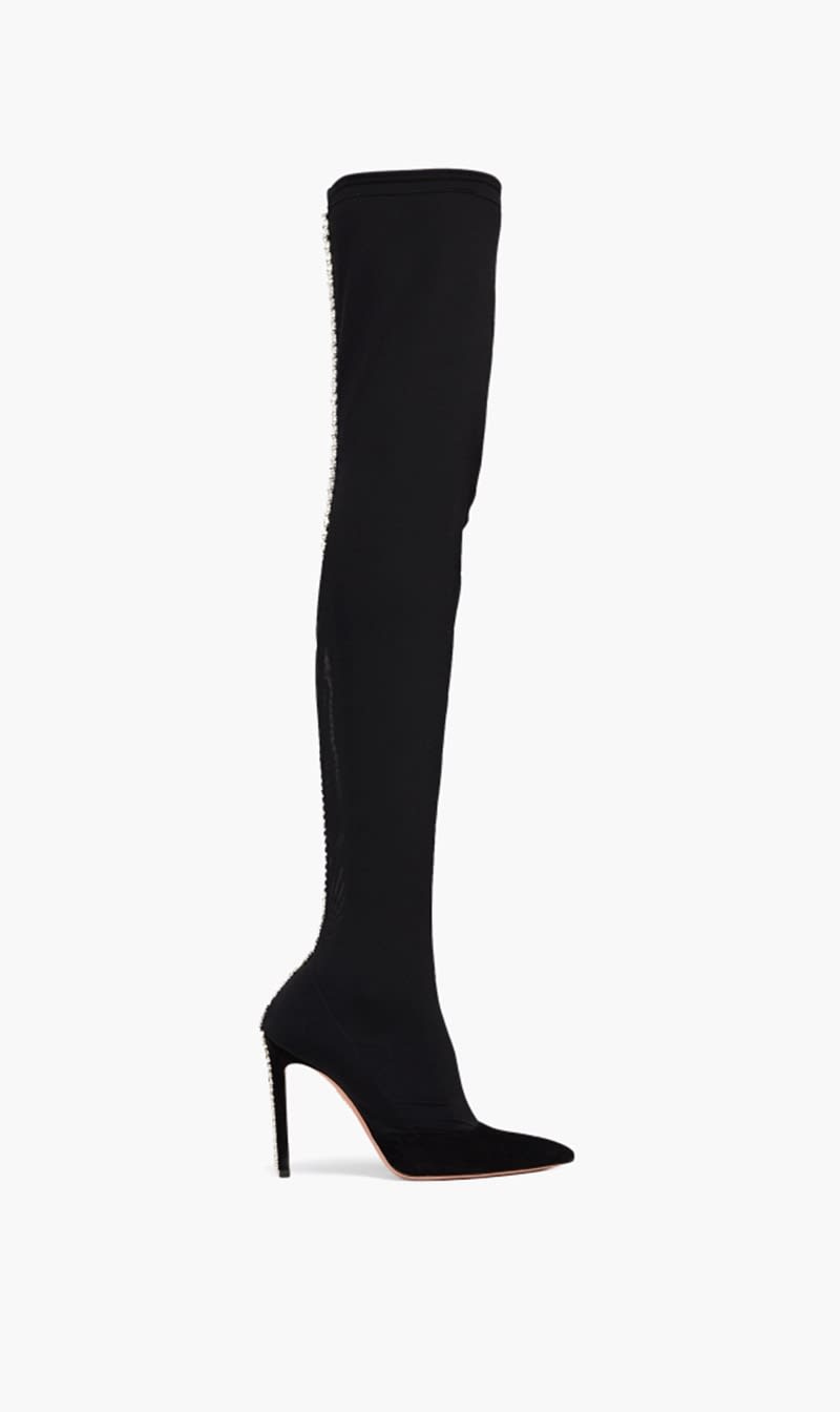 

Aquazzura Firenze Black Sky Fall Boot 105 for Women | The Deal Outlet