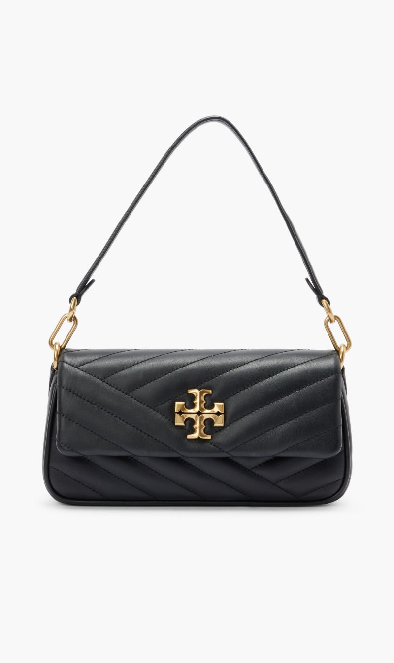

Kira Chevron Small Flap Shoulder Bag, Black