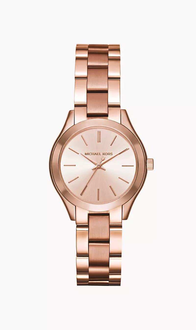

Michael Kors Gold Mini Slim Runway Ladies Watch for Women | The Deal Outlet