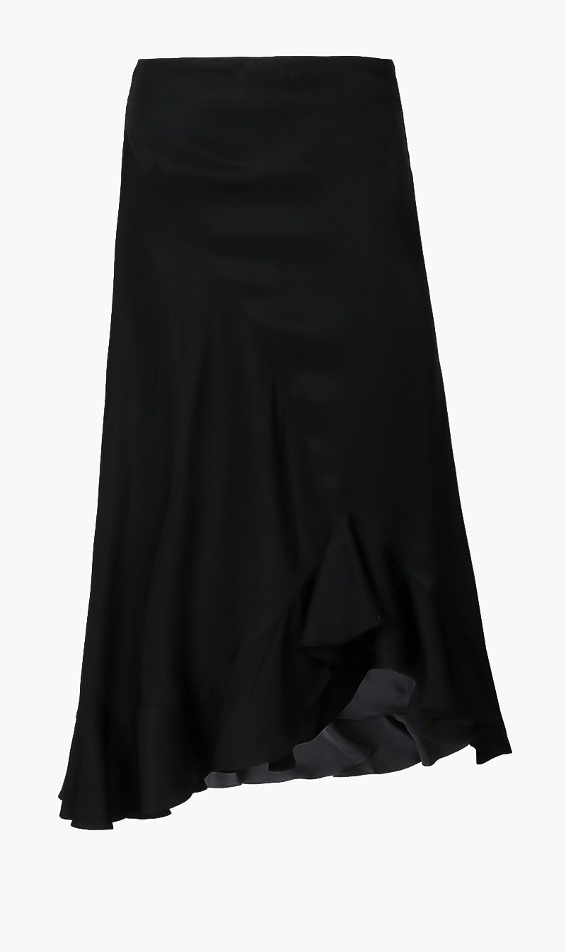 

Asymmetric Runway Skirt, Black