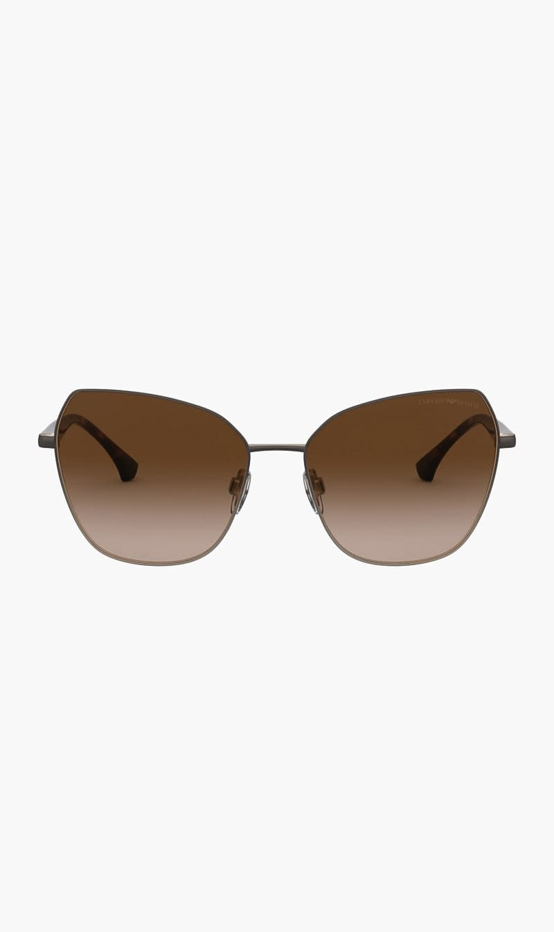 Emporio Armani Brown Oversized Sunglasses