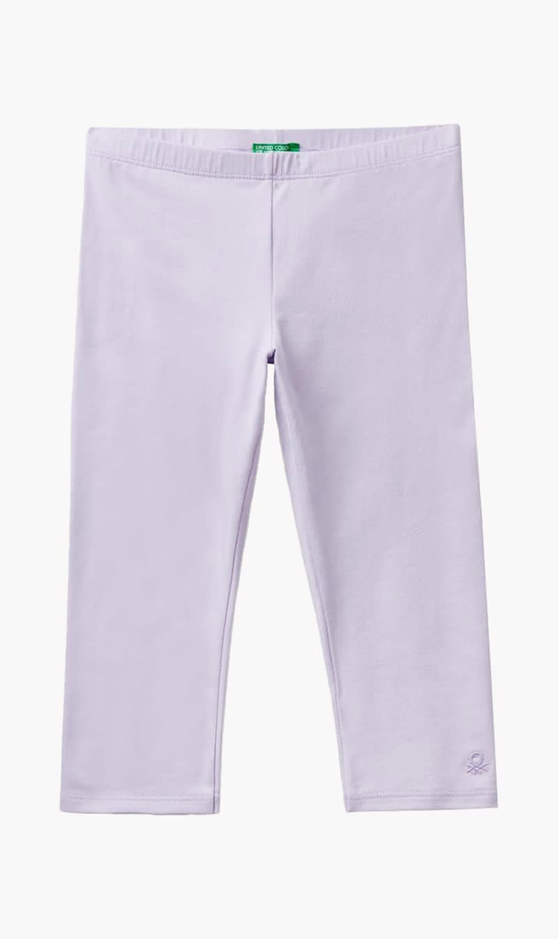 Purple United Colors Of Benetton Black Logo Leggings for Girls