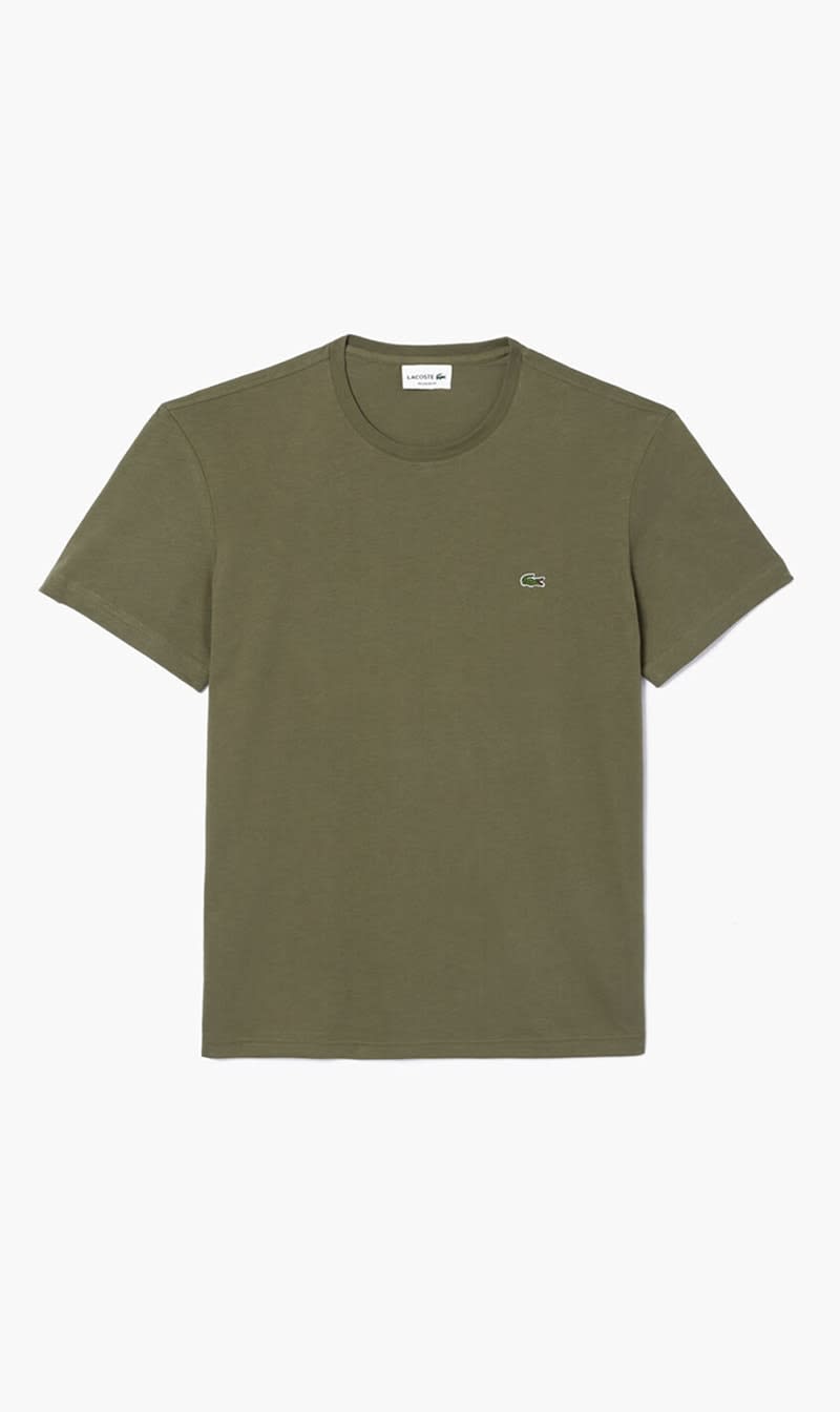

Lacoste Green Crew Neck Cotton T-shirt for Men | The Deal Outlet
