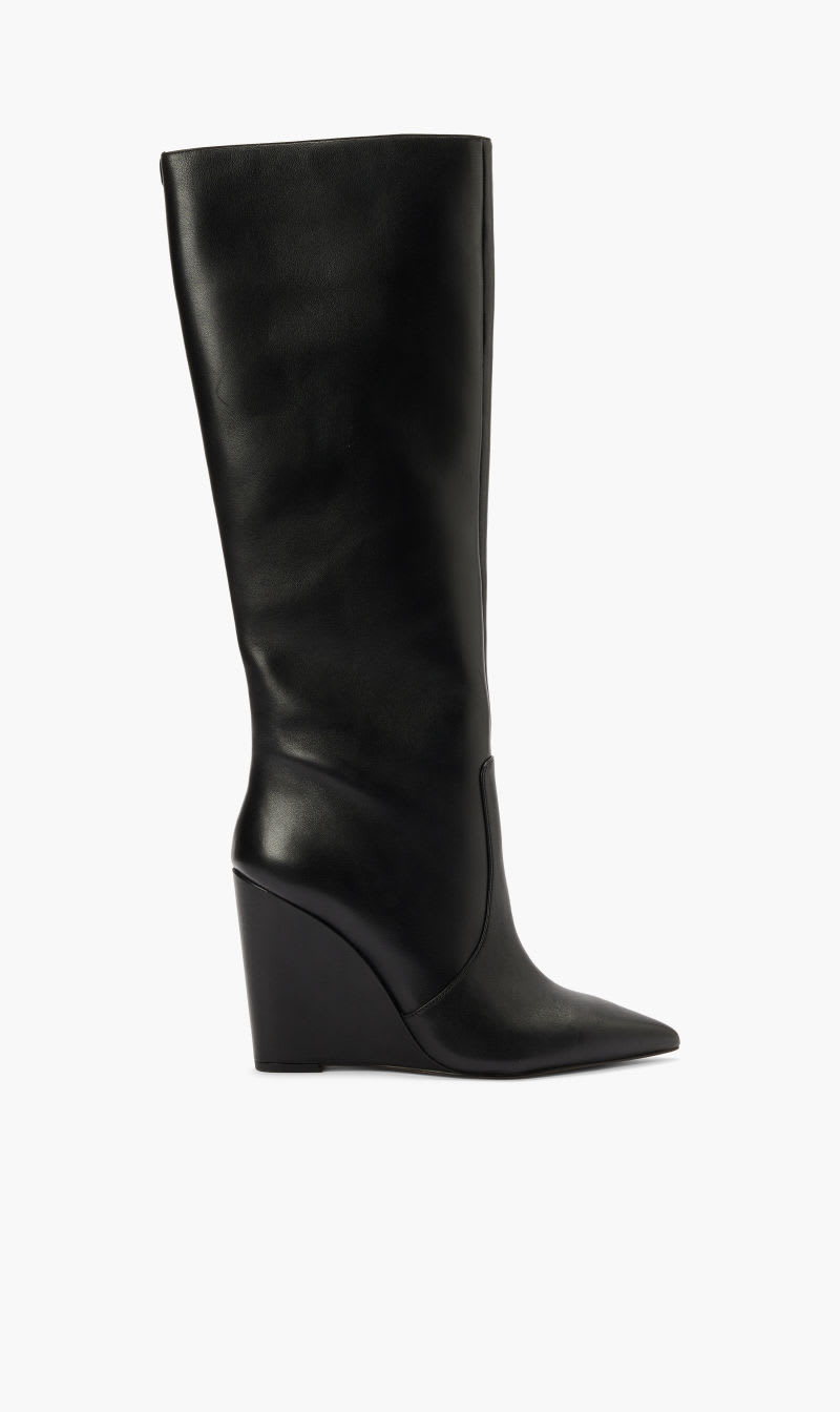 

Michael Kors Black Isra Wedge Boot for Women | The Deal Outlet