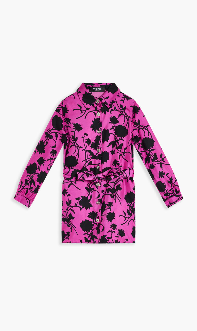 

Versace Multi-color Floral Print Dress for Girls | The Deal Outlet