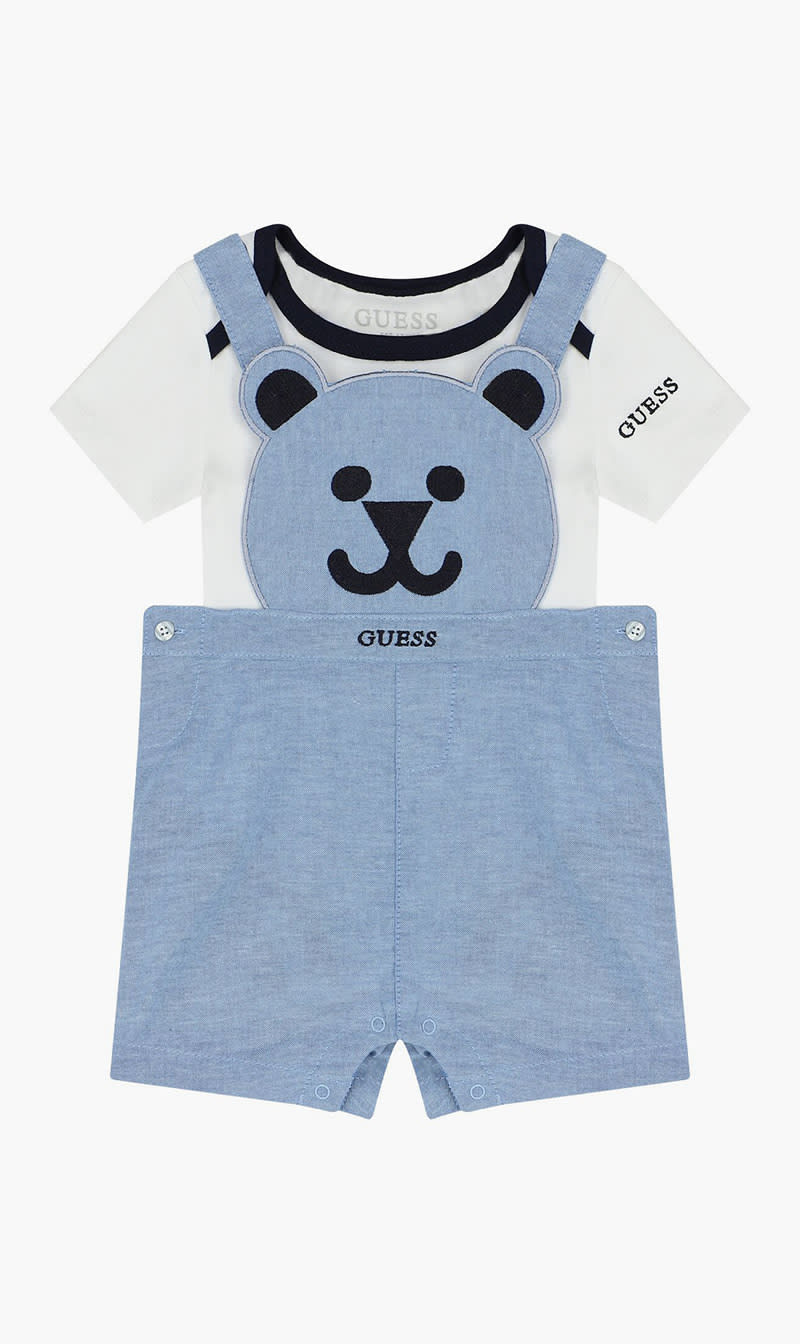 

Guess White Set Ss Body+oxford Romper_cere for Boys | The Deal Outlet