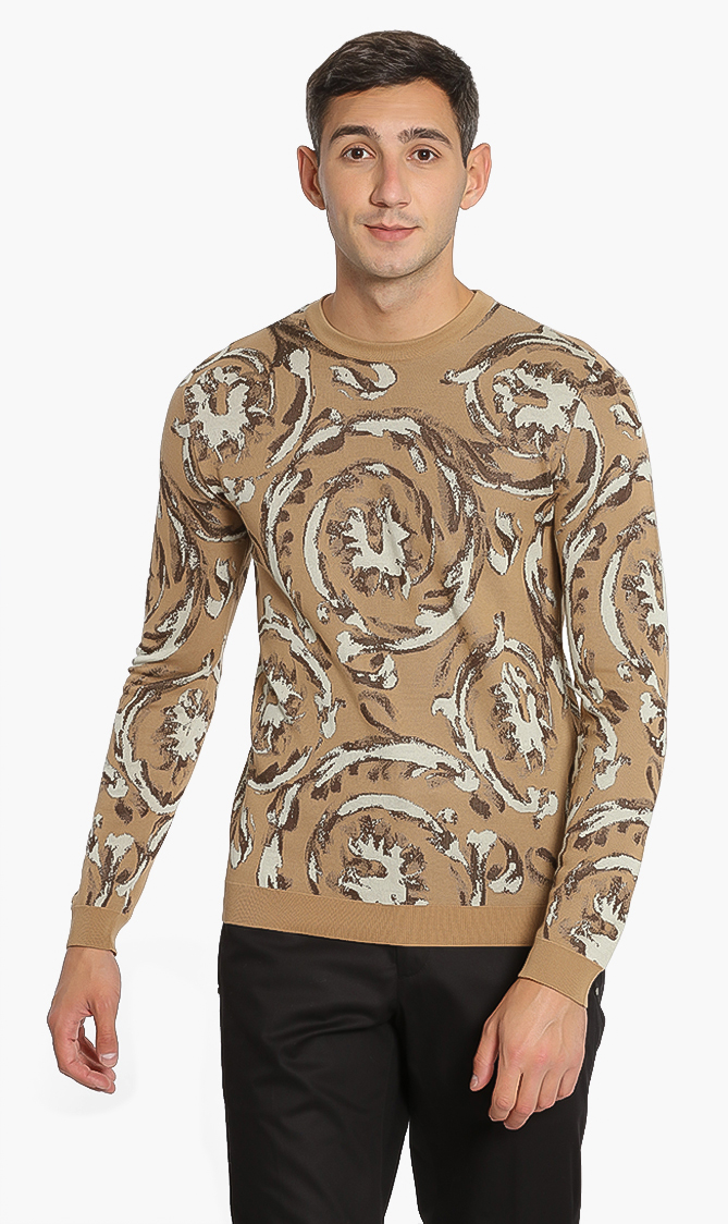 

Versace Printed Heather Sweater