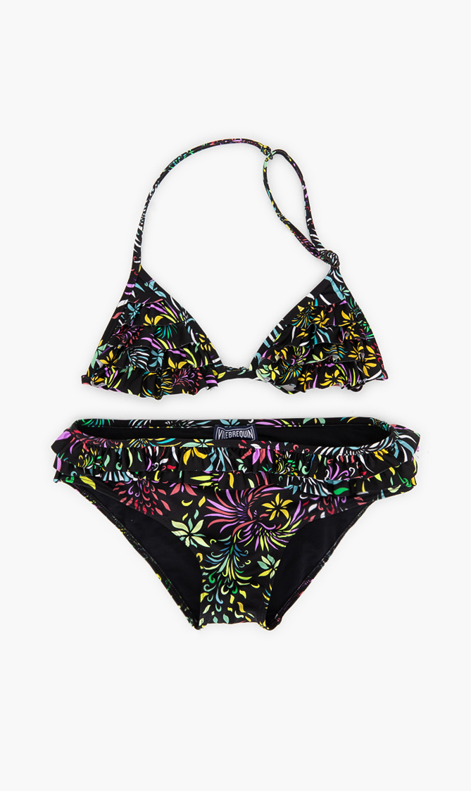 

Two Pieces Evening Birds Swimsuit, Black
