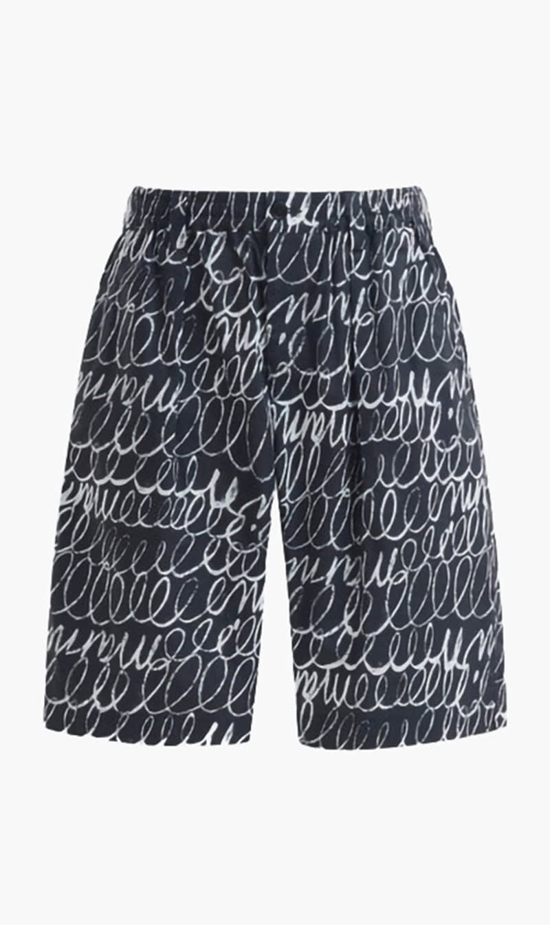 

Marni Black Scribble Motif Shorts for Men | The Deal Outlet