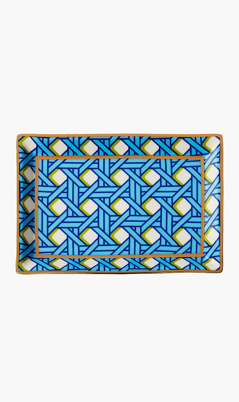Jonathan Adler Basketweave Rectangle Tray